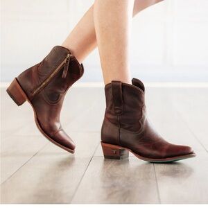 Liberty Black Brown Leather Ankle Boots